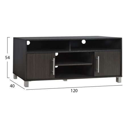 ΕΠΙΠΛΟ ΤΗΛΕΟΡΑΣΗΣ ΜΕΛΑΜΙΝΗΣ DANNA HM2202.01 ZEBRANO 120x40x54 εκ.