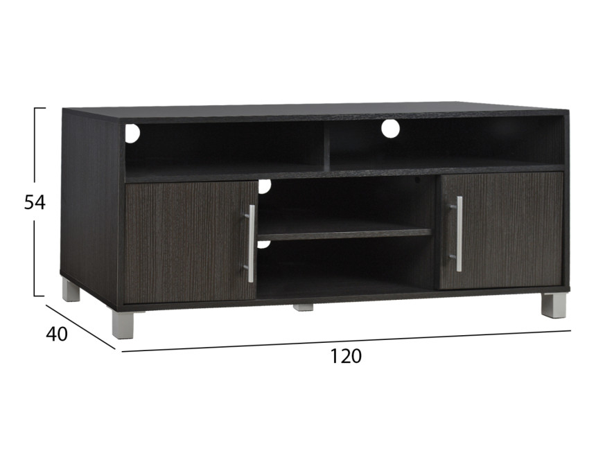 ΕΠΙΠΛΟ ΤΗΛΕΟΡΑΣΗΣ ΜΕΛΑΜΙΝΗΣ DANNA HM2202.01 ZEBRANO 120x40x54 εκ.