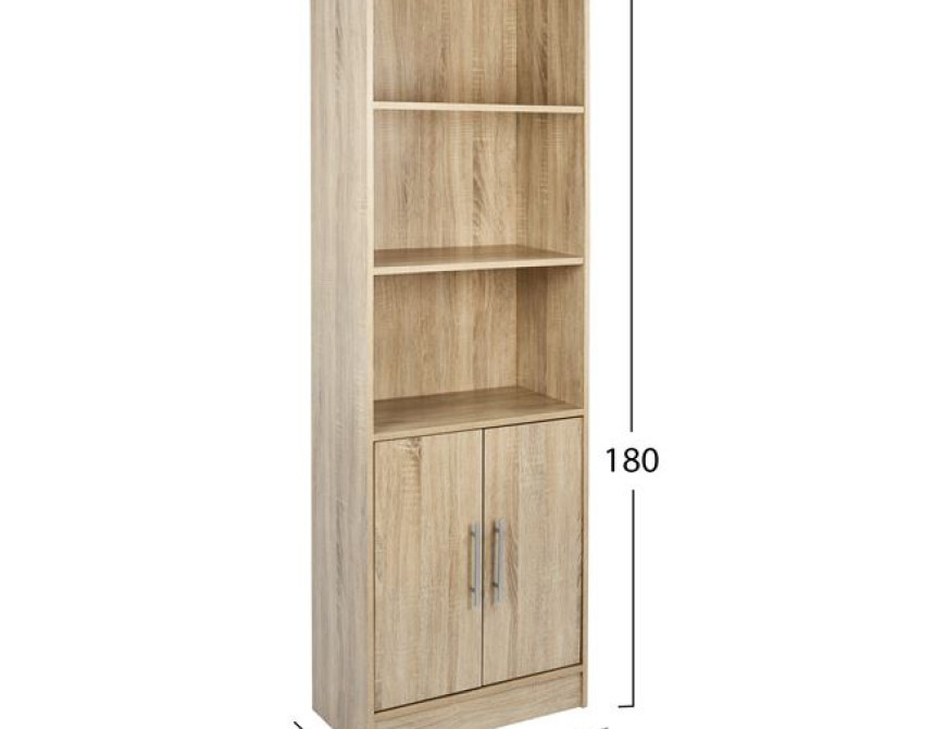ΒΙΒΛΙΟΘΗΚΗ ΜΕΛΑΜΙΝΗΣ ENSLEY HM2027.02 SONAMA 60X30X180 εκ.
