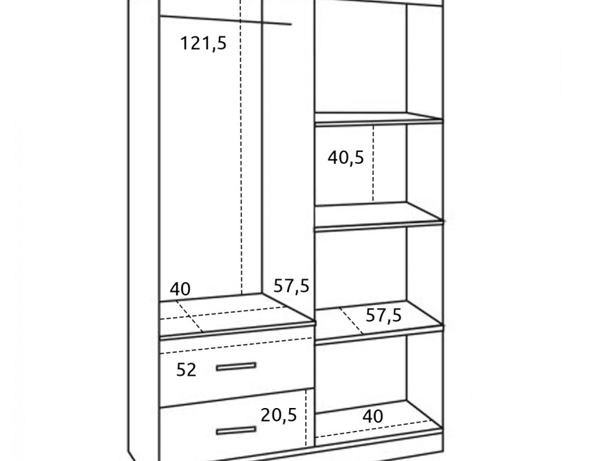 ΝΤΟΥΛΑΠΑ 4ΦΥΛΛΗ BLAKELY ME 2 ΣΥΡΤΑΡΙΑ HM339.01 ZEBRANO 120Χ42,5Χ180,5εκ.