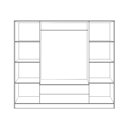 ΝΤΟΥΛΑΠΑ 4ΦΥΛΛΗ ΜΕ 2 ΣΥΡΤΑΡΙΑ AZALEA 200x55.5x180Υ εκ. HM353.01 ZEBRANO