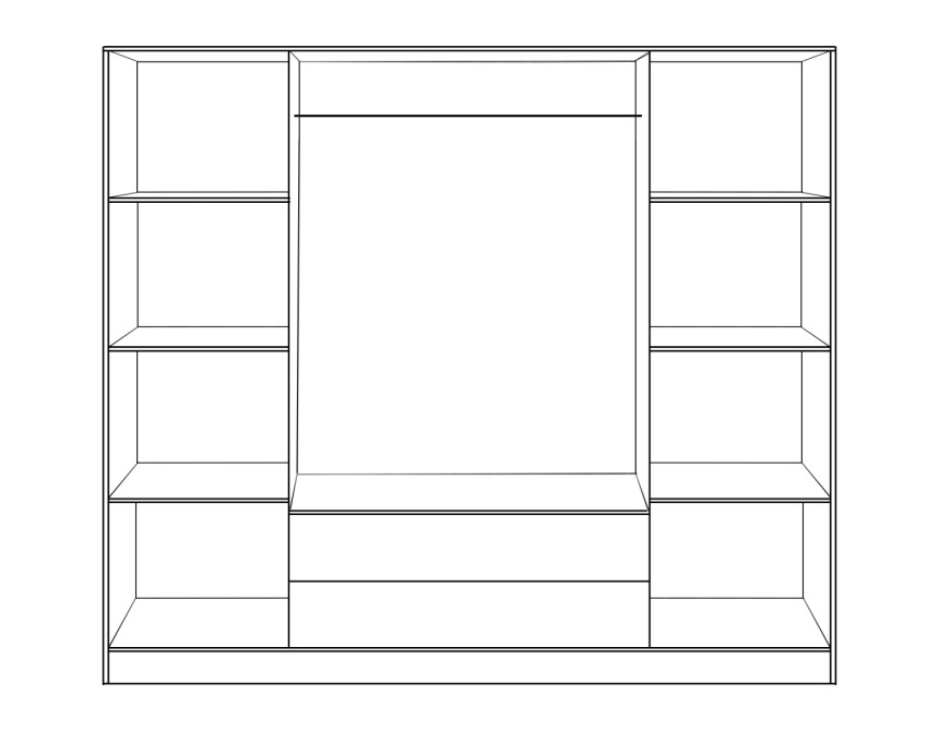 ΝΤΟΥΛΑΠΑ 4ΦΥΛΛΗ ΜΕ 2 ΣΥΡΤΑΡΙΑ AZALEA 200x55.5x180Υ εκ. HM353.01 ZEBRANO