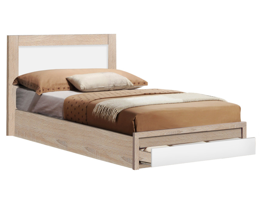 ΚΡΕΒΑΤΙ MELANY HM346 ΜΕ 1ΣΥΡΤΑΡΙ SONAMA-ΛΕΥΚΟ 90Χ190