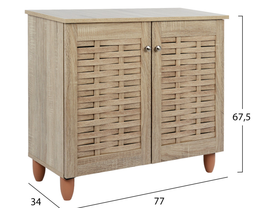 ΠΑΠΟΥΤΣΟΘΗΚΗ-ΝΤΟΥΛΑΠΙ ΞΥΛΙΝΗ CASSIOPE HM2208.02 SONAMA 77Χ34Χ63Υεκ.