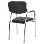 ΚΑΡΕΚΛΑ ΕΠΙΣΚΕΠΤΟΥ OBERON HM1018.01 ΜΑΥΡΟ PU 54x52x87Υ εκ.