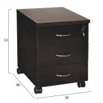 ΣΥΡΤΑΡΙΕΡΑ ΓΡΑΦΕΙΟΥ ΕΠΑΓΓΕΛΜΑΤΙΚΗ CAITLYN HM2011.02 WENGE ΜΕ 3ΣΥΡΤΑΡΙΑ 38X48X53cm