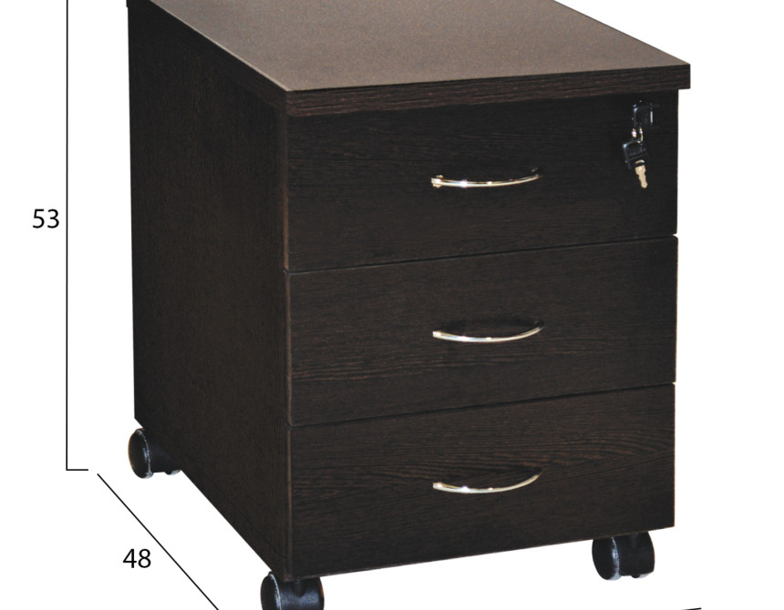 ΣΥΡΤΑΡΙΕΡΑ ΓΡΑΦΕΙΟΥ ΕΠΑΓΓΕΛΜΑΤΙΚΗ CAITLYN HM2011.02 WENGE ΜΕ 3ΣΥΡΤΑΡΙΑ 38X48X53cm