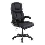 ΚΑΡΕΚΛΑ ΓΡΑΦΕΙΟΥ THORIN HM1050.01 ΜΕ MASSAGE ΜΑΥΡΗ HOMEMARKT 62x70x127Y εκ.