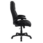 ΚΑΡΕΚΛΑ ΓΡΑΦΕΙΟΥ THORIN HM1050.01 ΜΕ MASSAGE ΜΑΥΡΗ HOMEMARKT 62x70x127Y εκ.