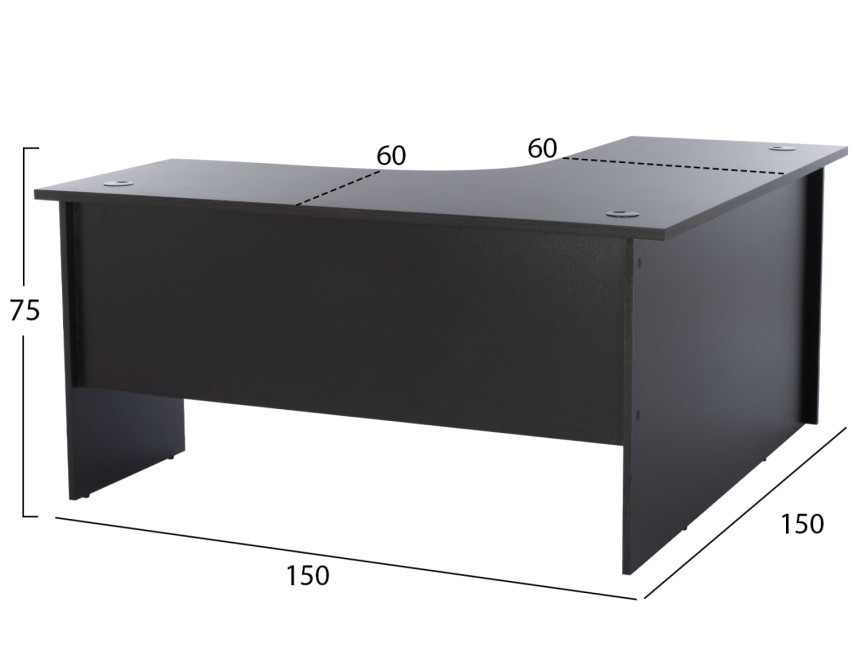 ΓΡΑΦΕΙΟ ΓΩΝΙΑ ΕΠΑΓΓΕΛΜΑΤΙΚΟ CAITLYN 150Χ150Χ75εκ HM2019.02 ΒΕΓΓΕ
