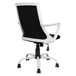 ΚΑΡΕΚΛΑ ΓΡΑΦΕΙΟΥ MALFOI HM1053.01 ΜΑΥΡO MESH & ΠΟΔΙ ΜΕΤΑΛΛΙΚΟ 58x59x103 εκ.