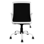 ΚΑΡΕΚΛΑ ΓΡΑΦΕΙΟΥ MALFOI HM1053.01 ΜΑΥΡO MESH & ΠΟΔΙ ΜΕΤΑΛΛΙΚΟ 58x59x103 εκ.
