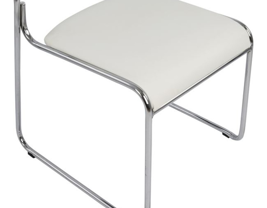 ΚΑΡΕΚΛΑ ΓΡΑΦΕΙΟΥ ΣΥΝΕΡΓΑΣΙΑΣ MABEL HM1019.02 ΣΕ ΧΡΩΜΑ ΛΕΥΚΟ 48,5x51,5x77Yεκ.