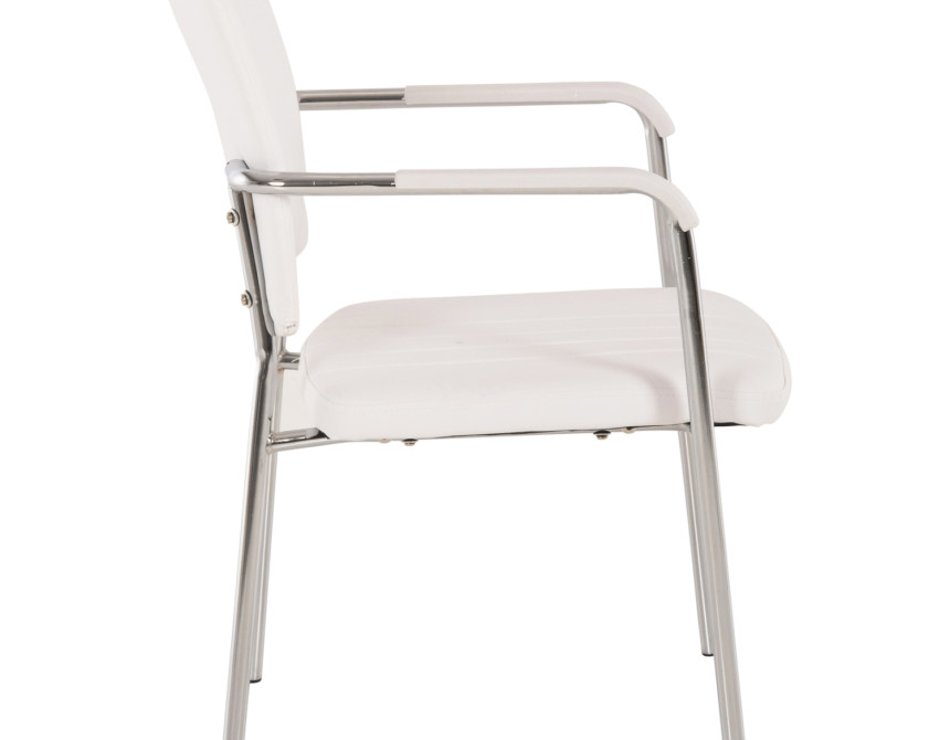 ΚΑΡΕΚΛΑ QUESTA ΜΕ ΜΠΡΑΤΣΑ HM1070.02 ΛΕΥΚΗ 56,5x59x85 cm