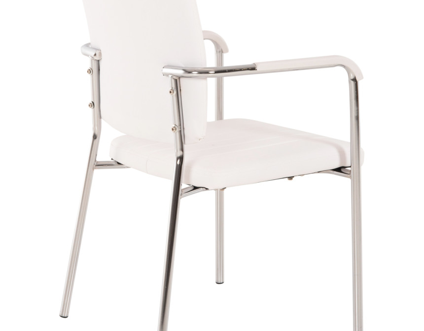 ΚΑΡΕΚΛΑ QUESTA ΜΕ ΜΠΡΑΤΣΑ HM1070.02 ΛΕΥΚΗ 56,5x59x85 cm