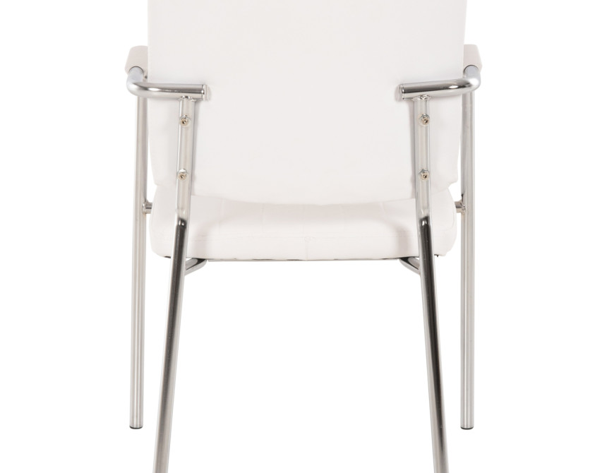 ΚΑΡΕΚΛΑ QUESTA ΜΕ ΜΠΡΑΤΣΑ HM1070.02 ΛΕΥΚΗ 56,5x59x85 cm