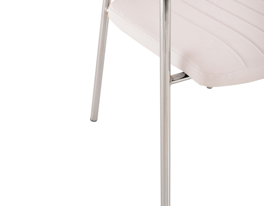 ΚΑΡΕΚΛΑ QUESTA ΜΕ ΜΠΡΑΤΣΑ HM1070.02 ΛΕΥΚΗ 56,5x59x85 cm