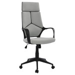 ΚΑΡΕΚΛΑ ΓΡΑΦΕΙΟΥ ANIVIA HM1073.21 ΓΚΡΙ & ΣΚΕΛΕΤΟ ΜΑΥΡΟ 64x61x127 cm