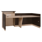 ΓΡΑΦΕΙΟ ΥΠΟΔΟΧΗΣ DALTON 240X82 WENGE ΜΠΕΖ HM2068.01 240x82x105cm