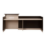 ΓΡΑΦΕΙΟ ΥΠΟΔΟΧΗΣ DALTON 240X82 WENGE ΜΠΕΖ HM2068.01 240x82x105cm