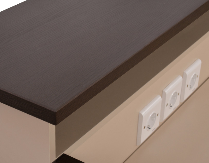 ΓΡΑΦΕΙΟ ΥΠΟΔΟΧΗΣ DALTON 240X82 WENGE ΜΠΕΖ HM2068.01 240x82x105cm