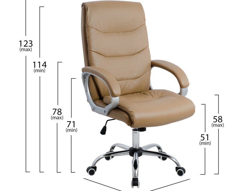 ΚΑΡΕΚΛΑ ΓΡΑΦΕΙΟΥ ZAMORA ΔΙΕΥΘΥΝΤΙΚΗ HM1087.09 ΣΕ CAMEL ΧΡΩΜΑ 51x71x123 εκ.