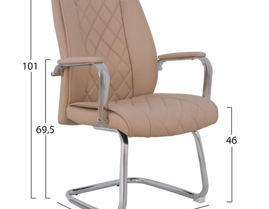 ΚΑΡΕΚΛΑ WALDEN HM1105.07 ΣΕ ΧΡΩΜΑ ΕΚΡΟΥ 62x70x101cm