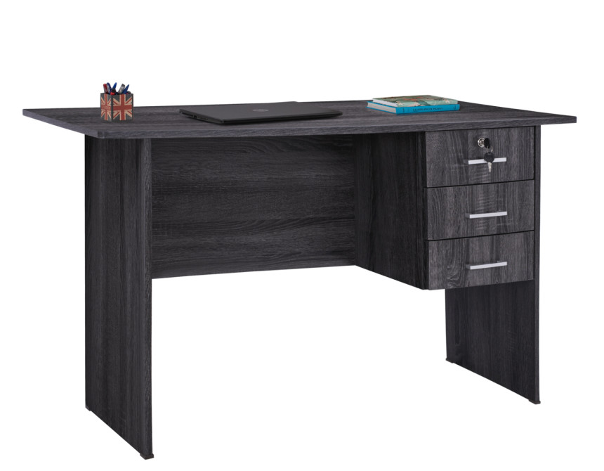 ΓΡΑΦΕΙΟ ΜΕΛΑΜΙΝΗΣ HAYDEN 120x60x75Υεκ.ΜΕ 3 ΣΥΡΤΑΡΙΑ ΣΕ ΑΝΘΡΑΚΙ ΧΡΩΜΑ HM2268.01