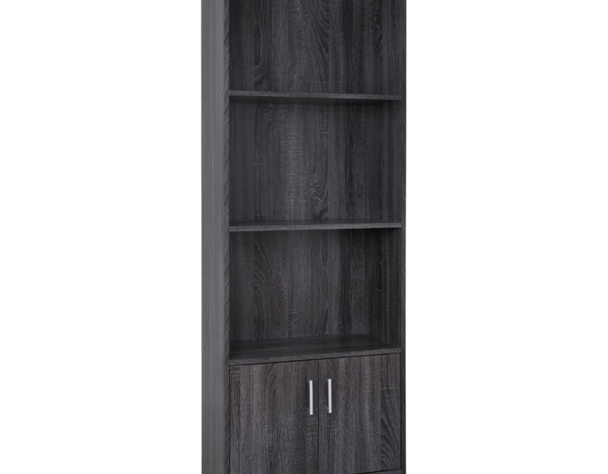 ΒΙΒΛΙΟΘΗΚΗ ΜΕΛΑΜΙΝΗΣ HAYDEN HM2269.01 ΣΕ ΑΝΘΡΑΚΙ ΧΡΩΜΑ 60x30x174 εκ.