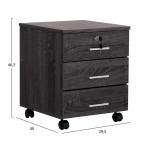 ΣΥΡΤΑΡΙΕΡΑ ΓΡΑΦΕΙΟΥ HAYDEN HM2282.01 ΣΕ ΑΝΘΡΑΚΙ ΧΡΩΜΑ 39x39,5x46,5