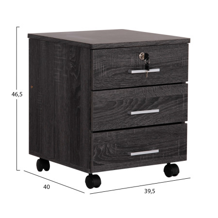 ΣΥΡΤΑΡΙΕΡΑ ΓΡΑΦΕΙΟΥ HAYDEN HM2282.01 ΣΕ ΑΝΘΡΑΚΙ ΧΡΩΜΑ 39x39,5x46,5