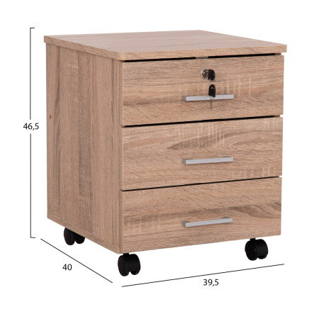 ΣΥΡΤΑΡΙΕΡΑ ΓΡΑΦΕΙΟΥ HAYDEN HM2282.02 ΣΕ ΧΡΩΜΑ SONAMA 39x39,5x46,5