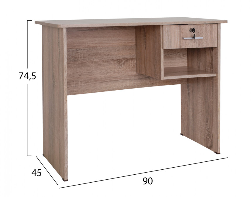 ΓΡΑΦΕΙΟ ΜΕΛΑΜΙΝΗΣ HAYDEN ΜΕ ΣΥΡΤΑΡΙ HM2283.02  SONAMA 90X45X74,5Y