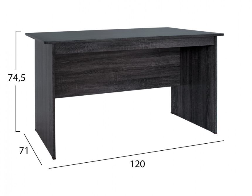 ΓΡΑΦΕΙΟ ΜΕΛΑΜΙΝΗΣ HAYDEN 120x71x74,5 HM2285.01 ΣΕ ΑΝΘΡΑΚΙ ΧΡΩΜΑ