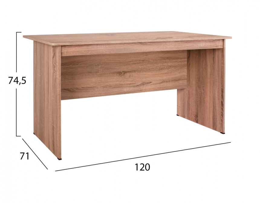 ΓΡΑΦΕΙΟ ΜΕΛΑΜΙΝΗΣ HAYDEN 120x71x74,5 HM2285.02 ΣΕ ΧΡΩΜΑ SONAMA