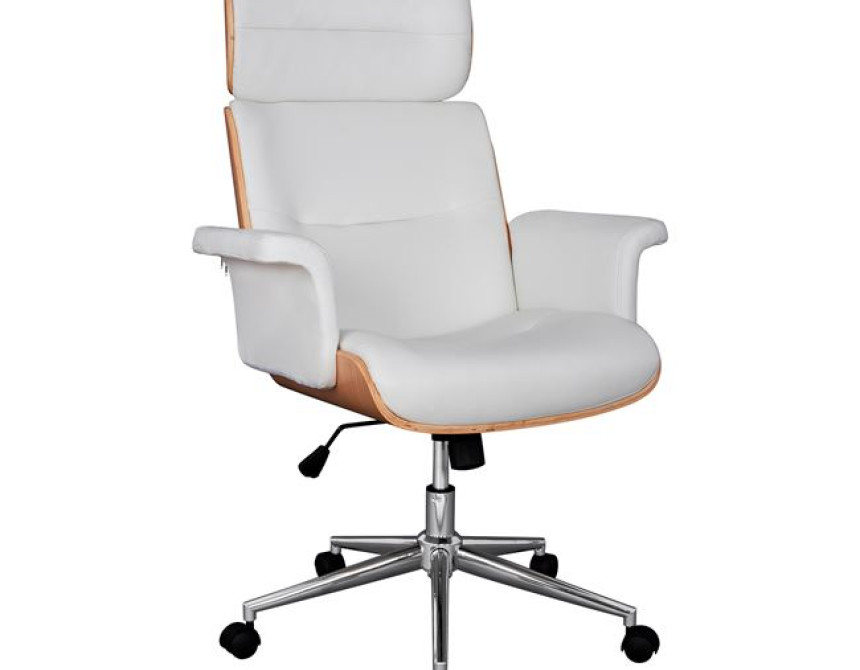 ΚΑΡΕΚΛΑ ΓΡΑΦΕΙΟΥ ΔΙΕΥΘΥΝΤΙΚΗ SUPERIOR PRO HM1108.02 SONAMA-ΛΕΥΚΟ PU 74x74x116Yεκ.