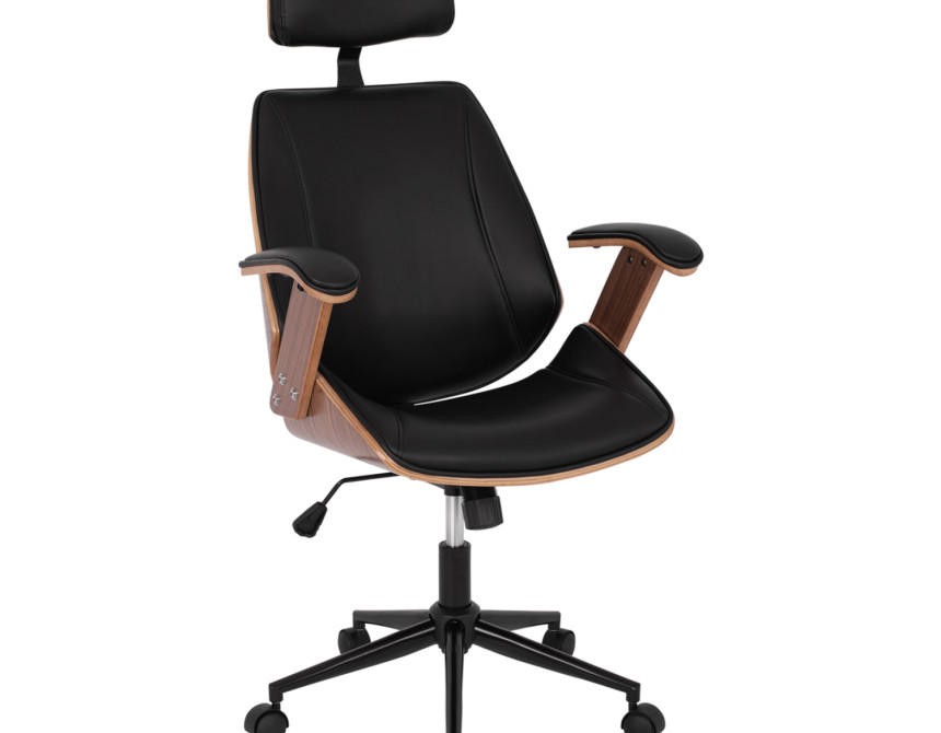 ΚΑΡΕΚΛΑ ΓΡΑΦΕΙΟΥ ΔΙΕΥΘΥΝΤΙΚΗ SUPERIOR PRO HM1109.01 ΚΑΡΥΔΙ-ΜΑΥΡO PU 63x67x123Yεκ.