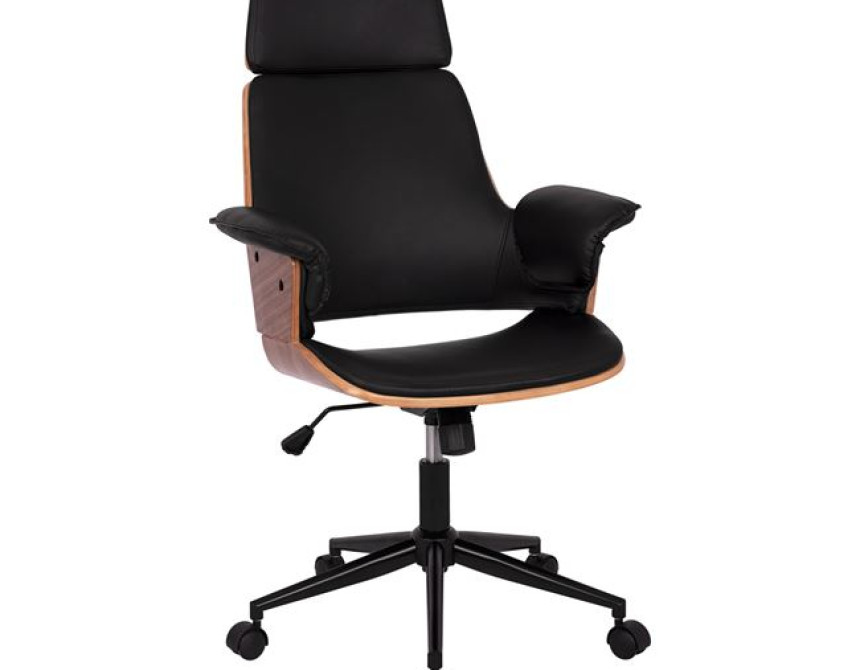 ΚΑΡΕΚΛΑ ΓΡΑΦΕΙΟΥ ΔΙΕΥΘΥΝΤΙΚΗ SUPERIOR PRO HM1110.01 ΚΑΡΥΔΙ-ΜΑΥΡΗ 67x66x120 cm