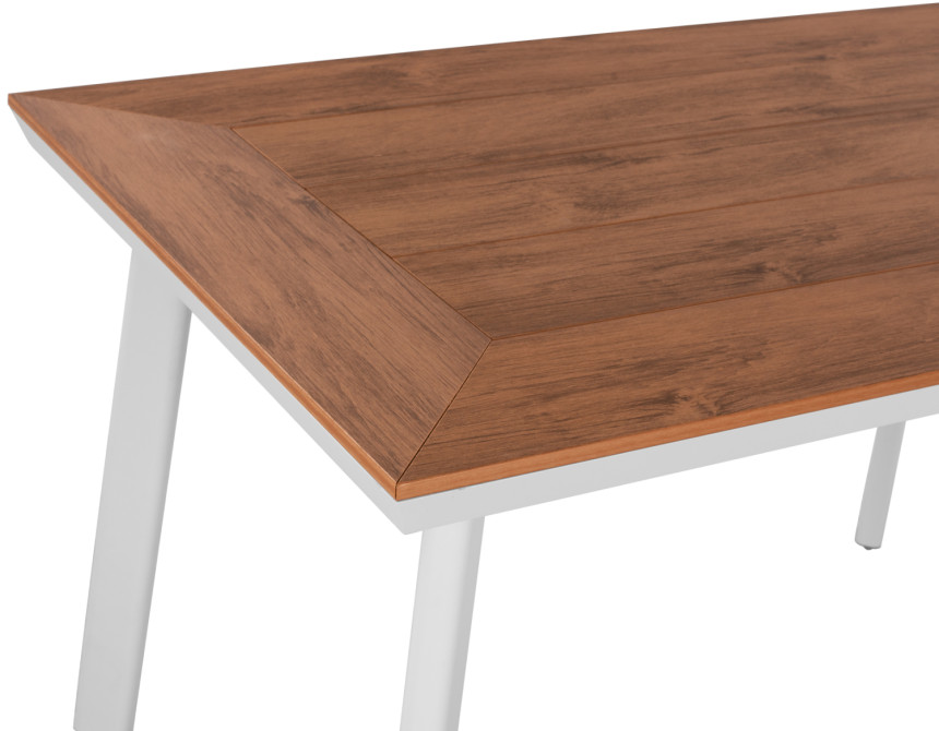 ΤΡΑΠΕΖΙ ΑΛΟΥΜΙΝΙΟΥ TABER ΜΕ POLYWOOD ΛΕΥΚΟ 120x80x72,5Υ εκ. HM5562.01