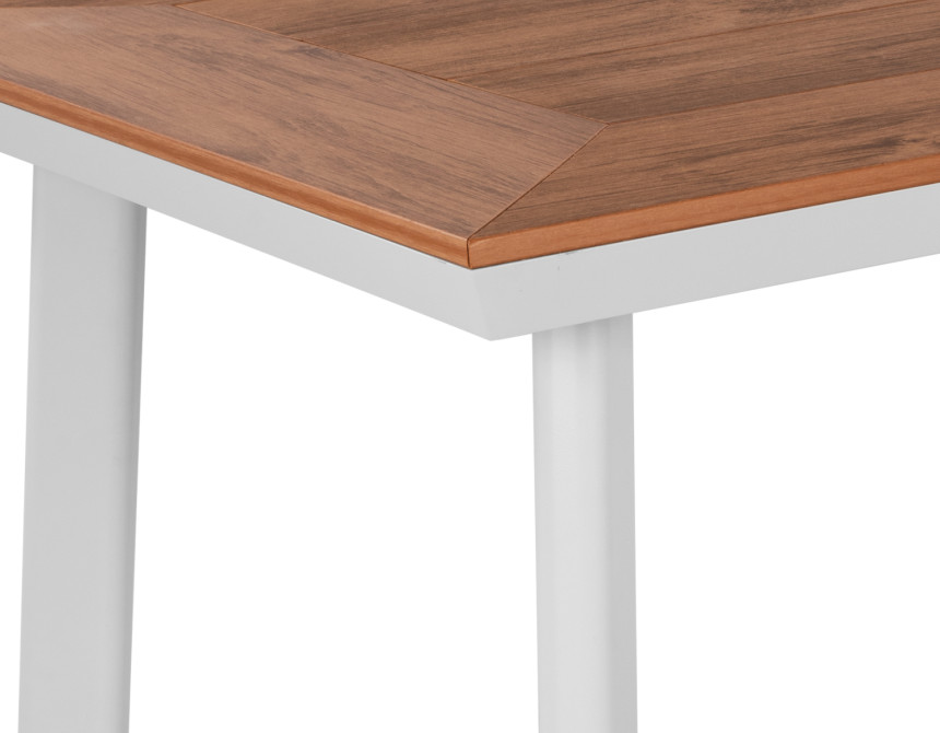 ΤΡΑΠΕΖΙ ΑΛΟΥΜΙΝΙΟΥ TABER ΜΕ POLYWOOD ΛΕΥΚΟ 120x80x72,5Υ εκ. HM5562.01