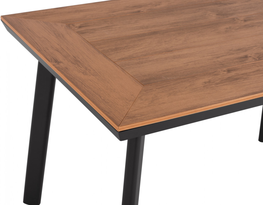 ΤΡΑΠΕΖΙ ΑΛΟΥΜΙΝΙΟΥ TABER ΑΝΘΡΑΚΙ ΜΕ ΕΠΙΦΑΝΕΙΑ POLYWOOD HM5562.02 120x80x72,5Υ ΕΚ.