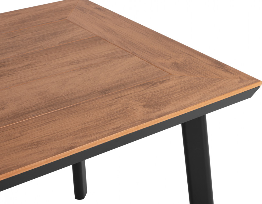 ΤΡΑΠΕΖΙ ΑΛΟΥΜΙΝΙΟΥ TABER ΑΝΘΡΑΚΙ ΜΕ ΕΠΙΦΑΝΕΙΑ POLYWOOD HM5562.02 120x80x72,5Υ ΕΚ.