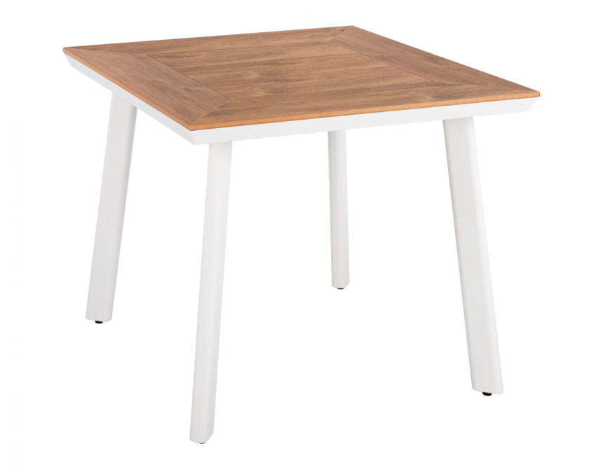 ΤΡΑΠΕΖΙ ΑΛΟΥΜΙΝΙΟΥ TABER ΛΕΥΚΟ ΜΕ ΕΠΙΦΑΝΕΙΑ POLYWOOD HM5563.01 80x80x73Υ ΕΚ.