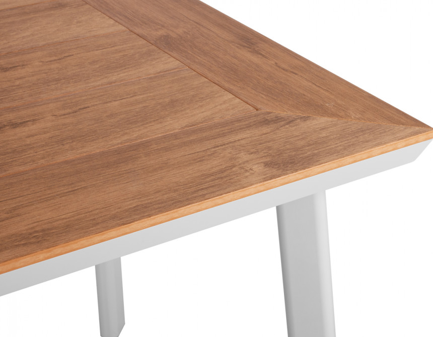 ΤΡΑΠΕΖΙ ΑΛΟΥΜΙΝΙΟΥ TABER ΛΕΥΚΟ ΜΕ ΕΠΙΦΑΝΕΙΑ POLYWOOD HM5563.01 80x80x73Υ ΕΚ.