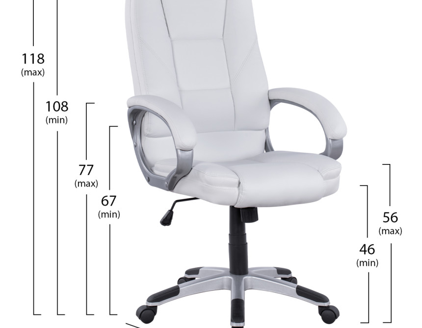ΚΑΡΕΚΛΑ ΓΡΑΦΕΙΟΥ JAYA HM1091.02 ΛΕΥΚΗ 64Χ71Χ118 ΕΚ