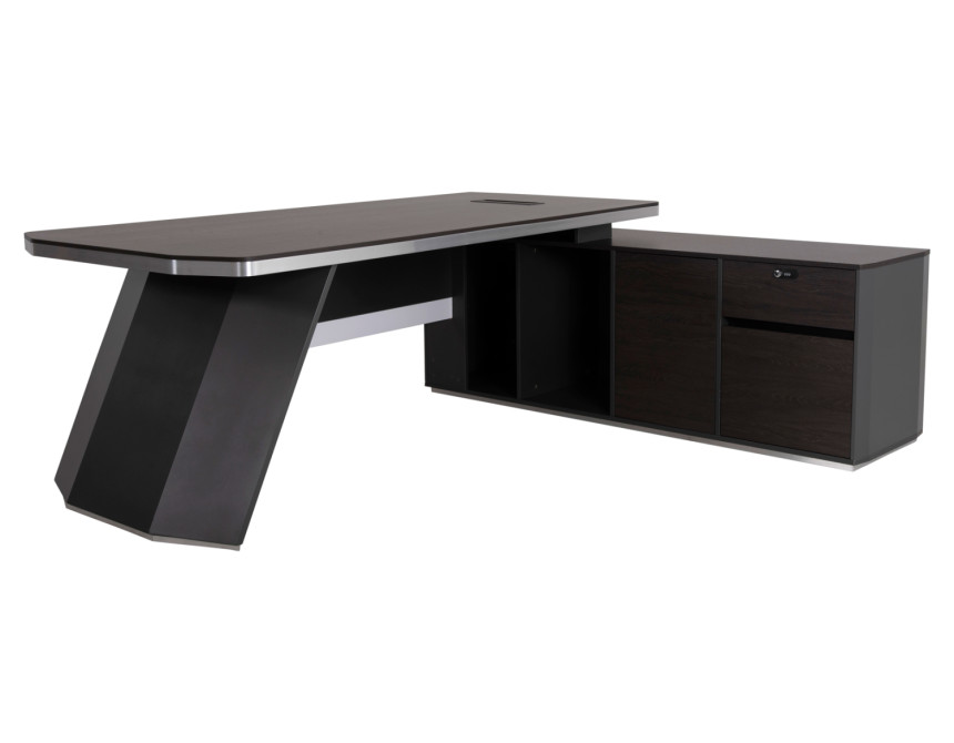 ΓΡΑΦΕΙΟ ΕΠΑΓΓΕΛΜΑΤΙΚΟ ΔΕΞΙΑ ΓΩΝΙΑ ROSEWOOD HM2083R 220X180X76Υ εκ.