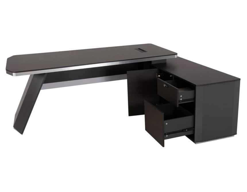 ΓΡΑΦΕΙΟ ΕΠΑΓΓΕΛΜΑΤΙΚΟ ΔΕΞΙΑ ΓΩΝΙΑ ROSEWOOD HM2083R 220X180X76Υ εκ.