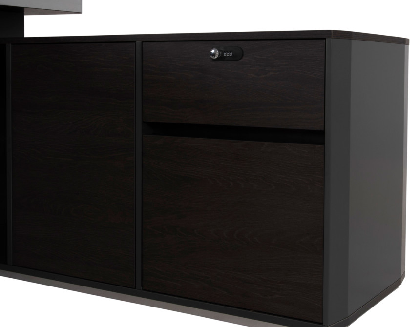 ΓΡΑΦΕΙΟ ΕΠΑΓΓΕΛΜΑΤΙΚΟ ΔΕΞΙΑ ΓΩΝΙΑ ROSEWOOD HM2083R 220X180X76Υ εκ.