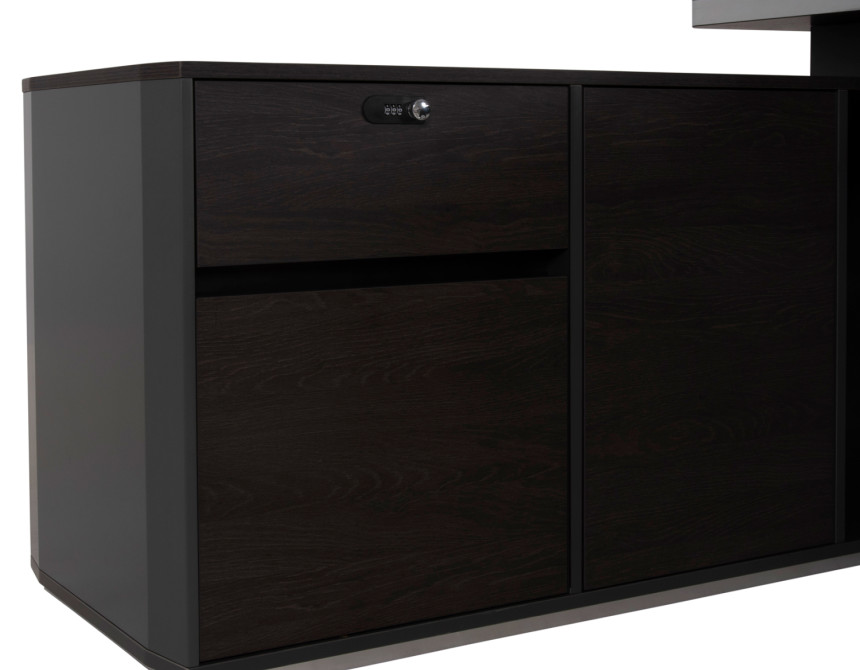 ΓΡΑΦΕΙΟ ΕΠΑΓΓΕΛΜΑΤΙΚΟ ΑΡΙΣΤΕΡΗ ΓΩΝΙΑ ROSEWOOD HM2083L 220X180X76Υ εκ.
