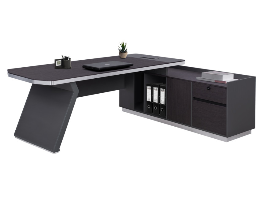 ΓΡΑΦΕΙΟ ΕΠΑΓΓΕΛΜΑΤΙΚΟ ΔΕΞΙΑ ΓΩΝΙΑ ROSEWOOD HM2084R 220X180X76Υ εκ.